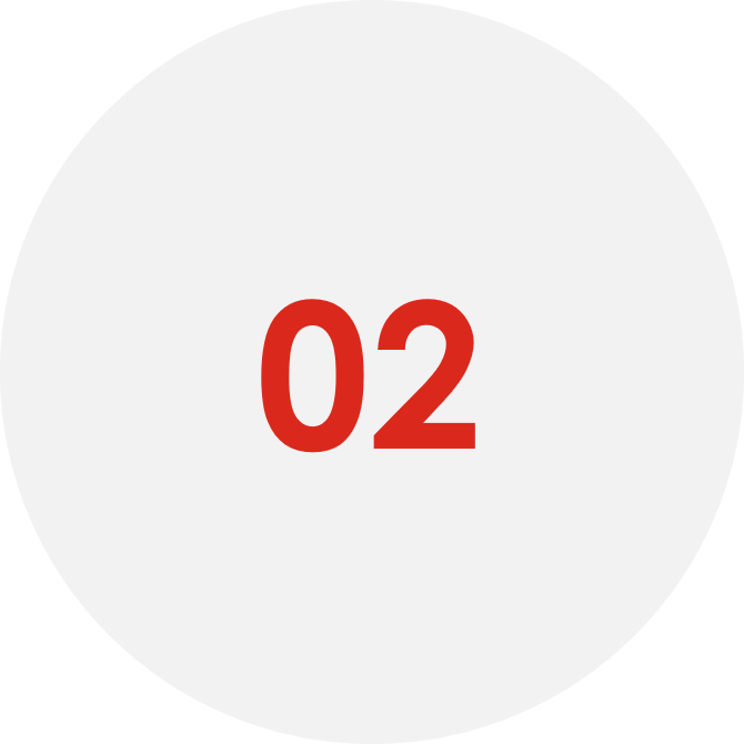 Círculo gris con un número 2 rojo