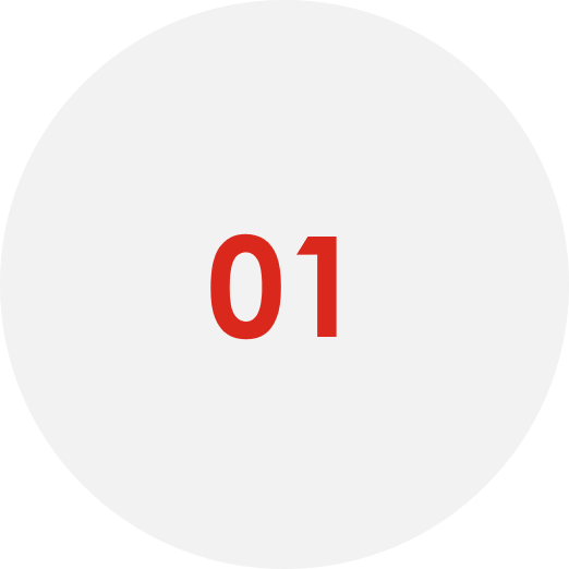 Círculo gris con un número 1 rojo